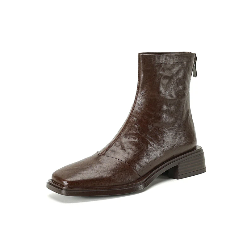 Damen moderne Chelsea Boots mit elegantem Glattleder und praktischem Reißverschluss Heidi Mode - Image 7