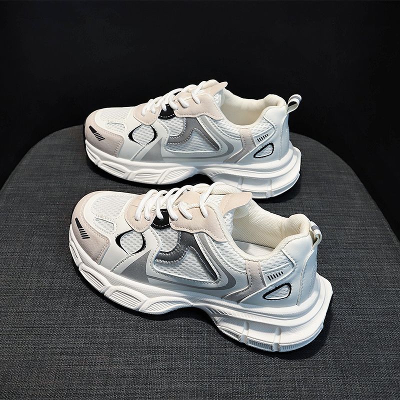 Damen moderne Sport Sneakers mit atmungsaktiver Oberflächenstruktur und stoßdämpfender Sohle Heidi Mode