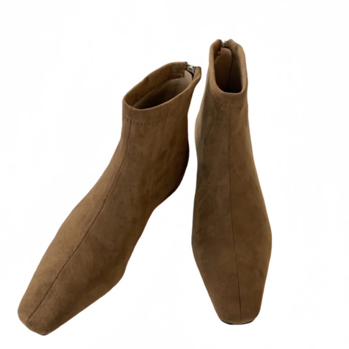 Damen modische Ankle Boots aus feinem Wildleder mit spitzem Schnitt und leichter Keilsohle Heidi Mode - Image 5