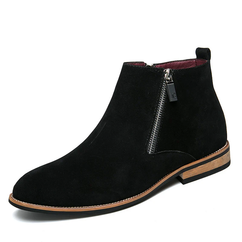 Damen Modische Ankle Boots aus Wildleder mit Reißverschluss Heidi Mode - Image 5