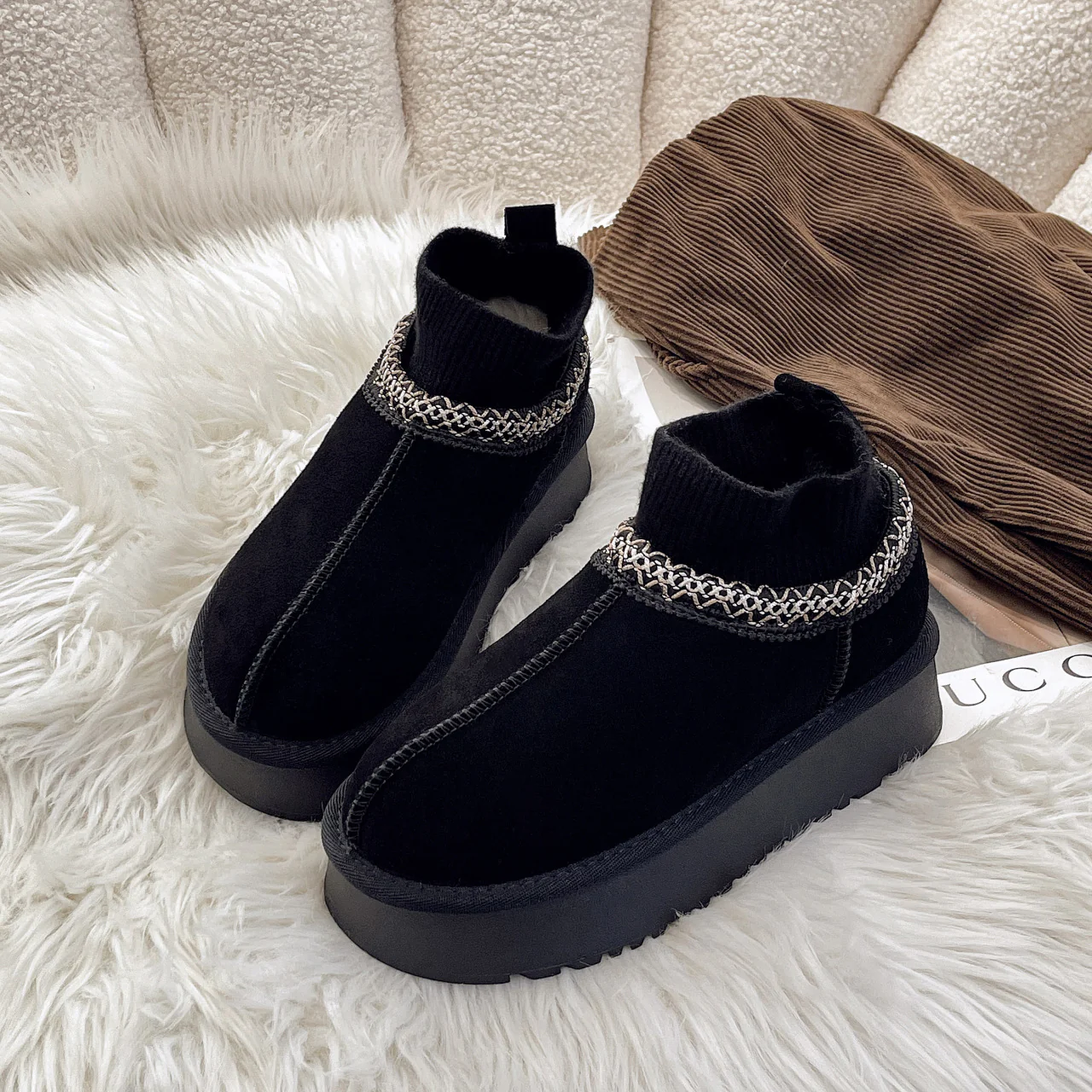 Damen modische Ankle Boots mit elastischem Kragen und rutschfester Sohle Heidi Mode - Image 2