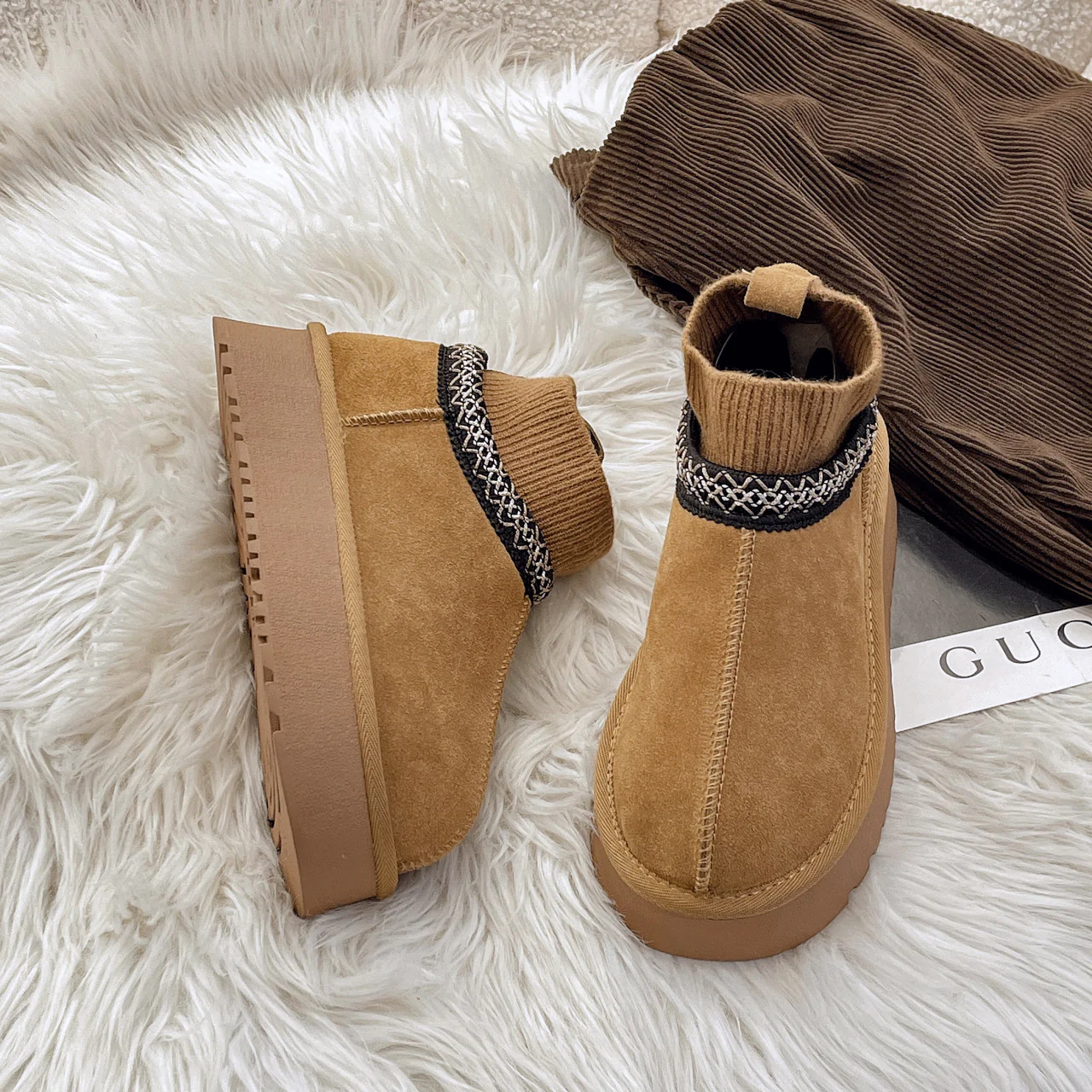 Damen modische Ankle Boots mit elastischem Kragen und rutschfester Sohle Heidi Mode - Image 3