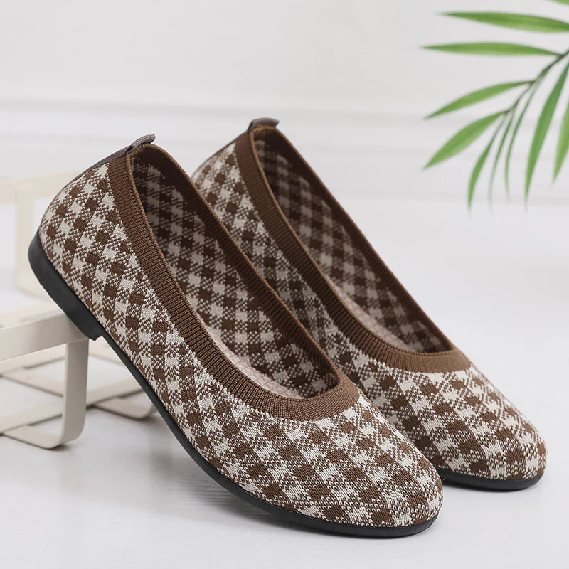 Damen Modische Ballerinas mit atmungsaktivem Strickoberteil Heidi Mode - Image 8