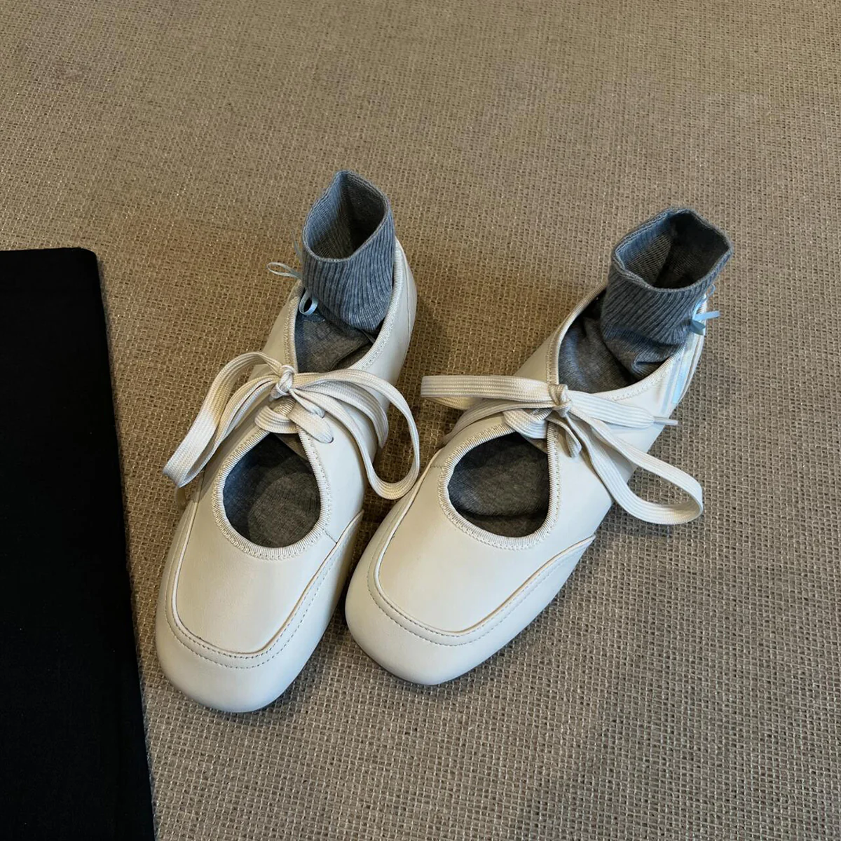 Damen modische Ballerinas mit integriertem Sockenkomplettsystem Heidi Mode - Image 3