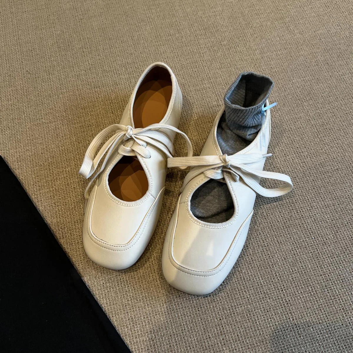 Damen modische Ballerinas mit integriertem Sockenkomplettsystem Heidi Mode - Image 4