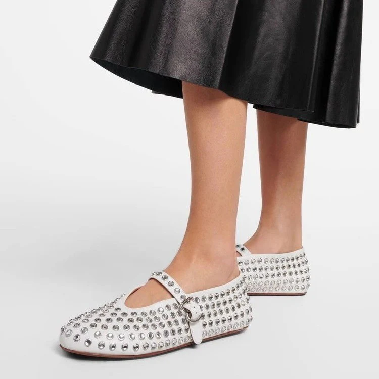 Damen Modische Ballerinas mit Strassverzierungen und komfortablem Fußbett Heidi Mode - Image 3