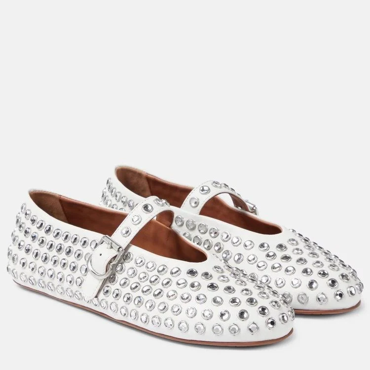 Damen Modische Ballerinas mit Strassverzierungen und komfortablem Fußbett Heidi Mode - Image 4