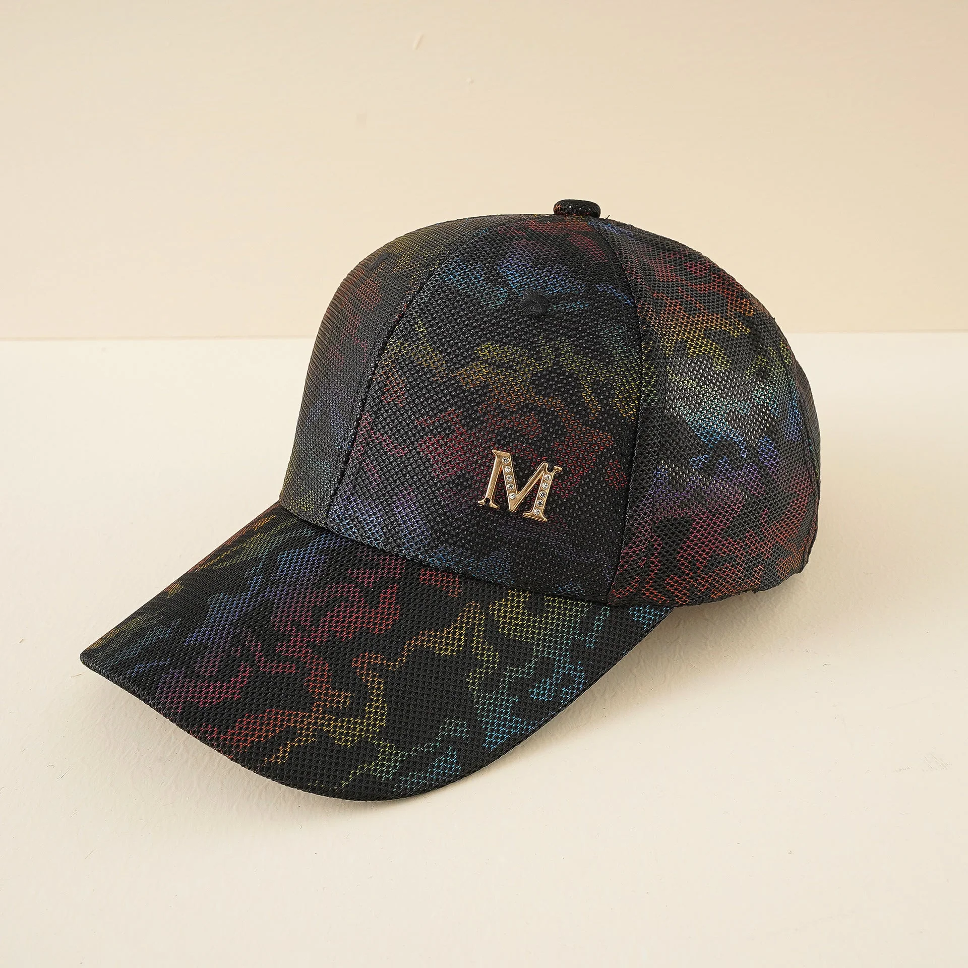 Damen Modische Baseball-Cap mit Stilvollem Mesh-Design und Glitzer-Applikation Heidi-Mode