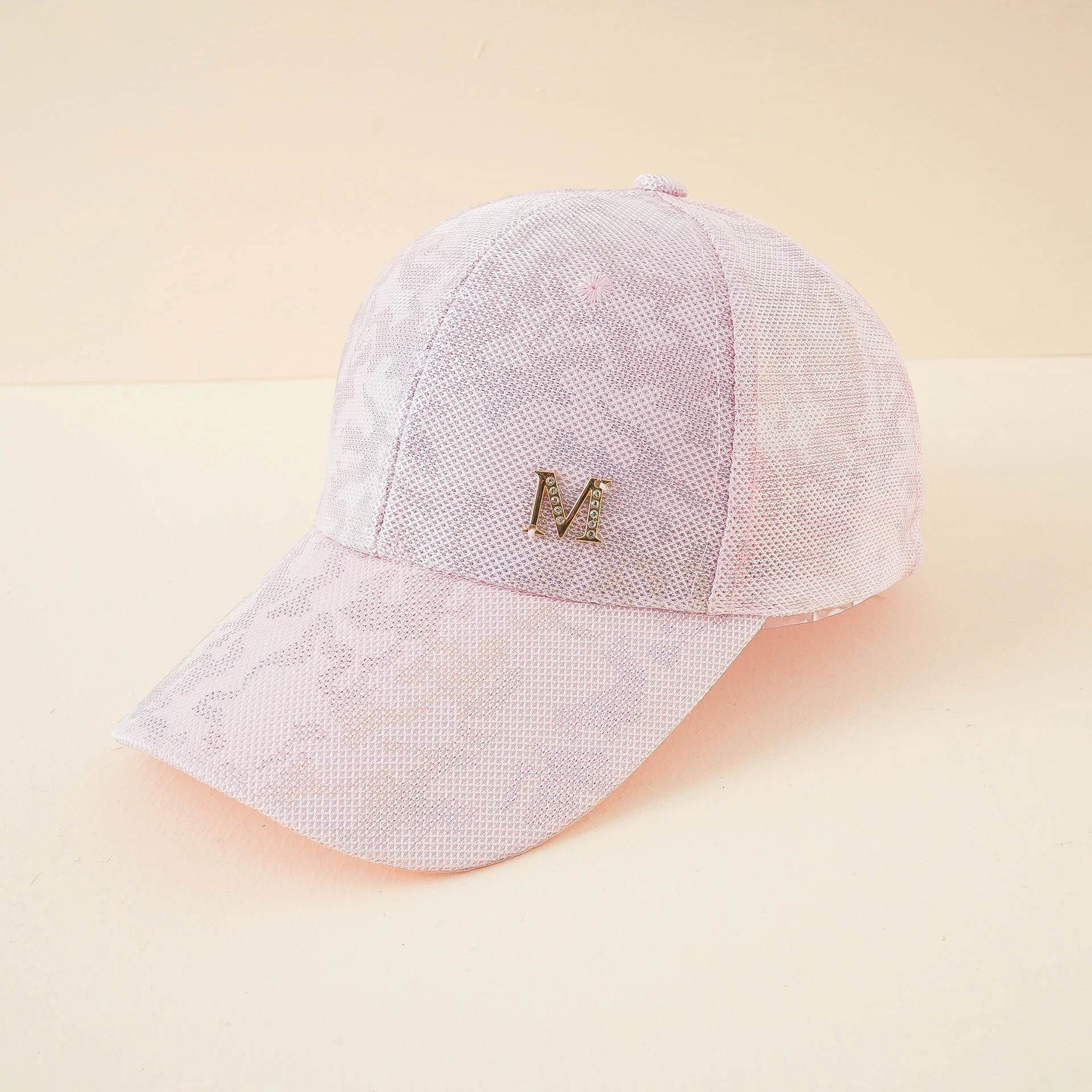 Damen Modische Baseball-Cap mit Stilvollem Mesh-Design und Glitzer-Applikation Heidi-Mode - Image 2