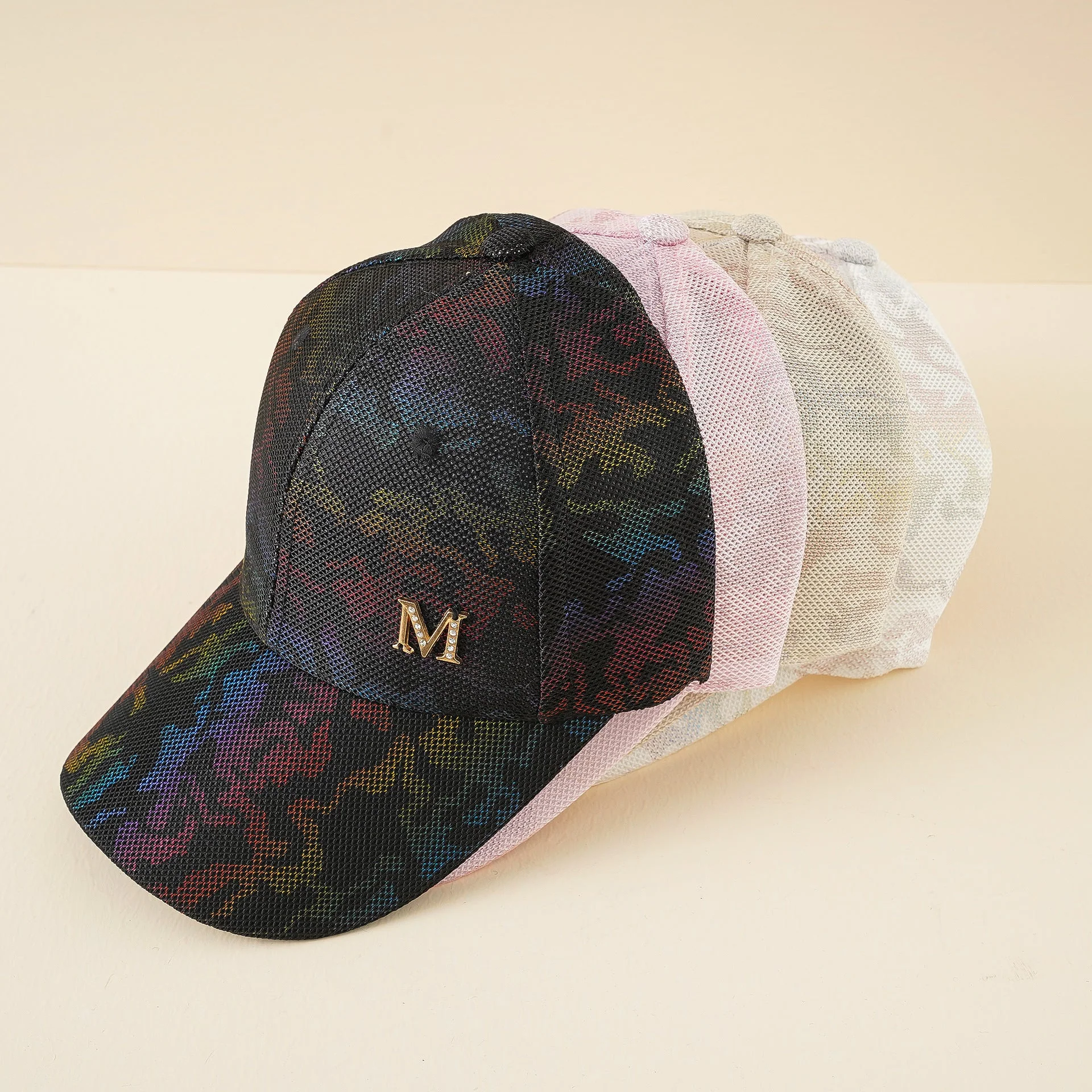Damen Modische Baseball-Cap mit Stilvollem Mesh-Design und Glitzer-Applikation Heidi-Mode - Image 5