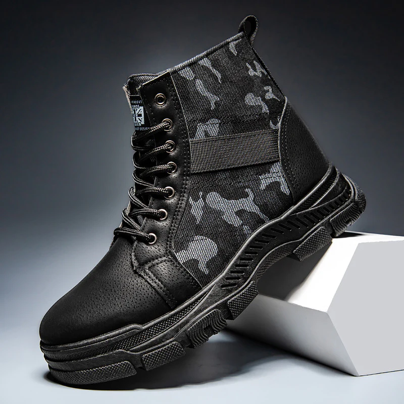Damen modische camouflierte Ankle Boots mit rutschfester Sohle und elastischem Einsatz Heidi Mode - Image 2