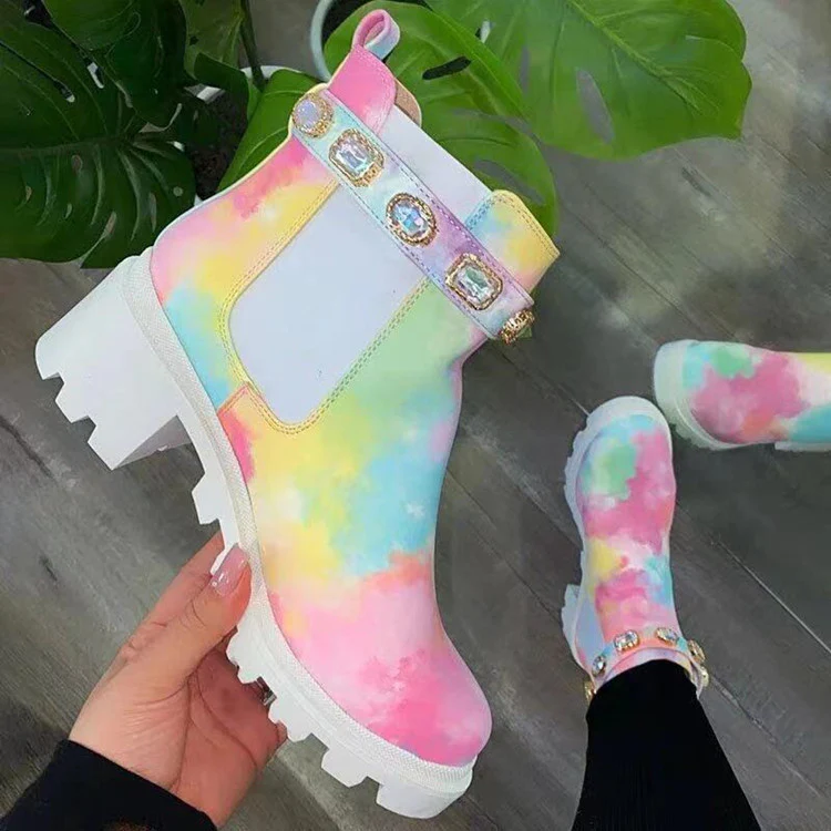 Damen modische Chelsea Boots mit funkelnden Akzent-Schnallen Heidi Mode - Image 4