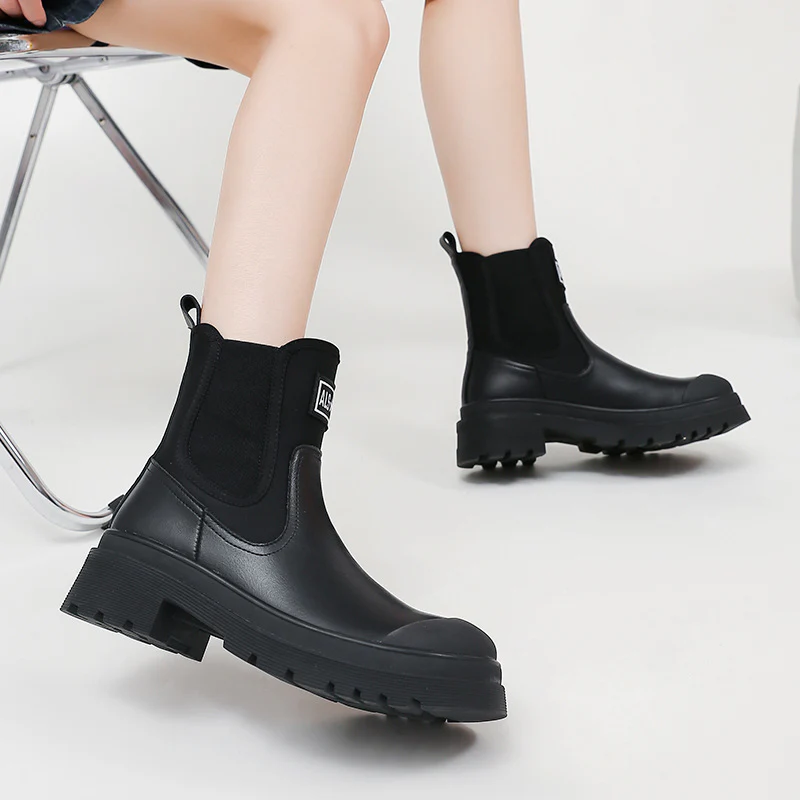 Damen modische Chelsea-Stiefel mit robustem Sohlenprofil Heidi Mode - Image 2