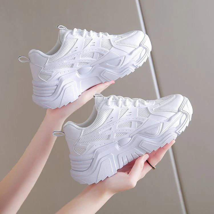 Damen modische Chunky-Sneaker mit atmungsaktivem Mesh und rutschfester Sohle Heidi Mode