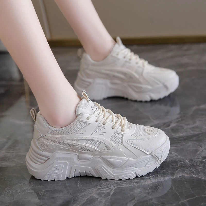 Damen modische Chunky-Sneaker mit atmungsaktivem Mesh und rutschfester Sohle Heidi Mode - Image 2