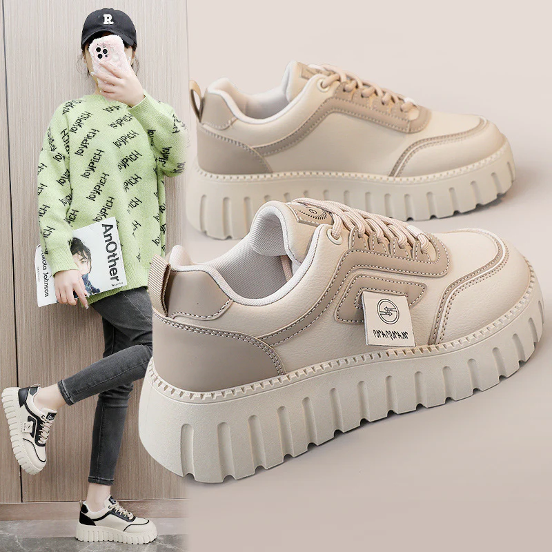 Damen modische Chunky Sneaker mit dämpfender Gummisohle und atemberaubendem Design Heidi Mode