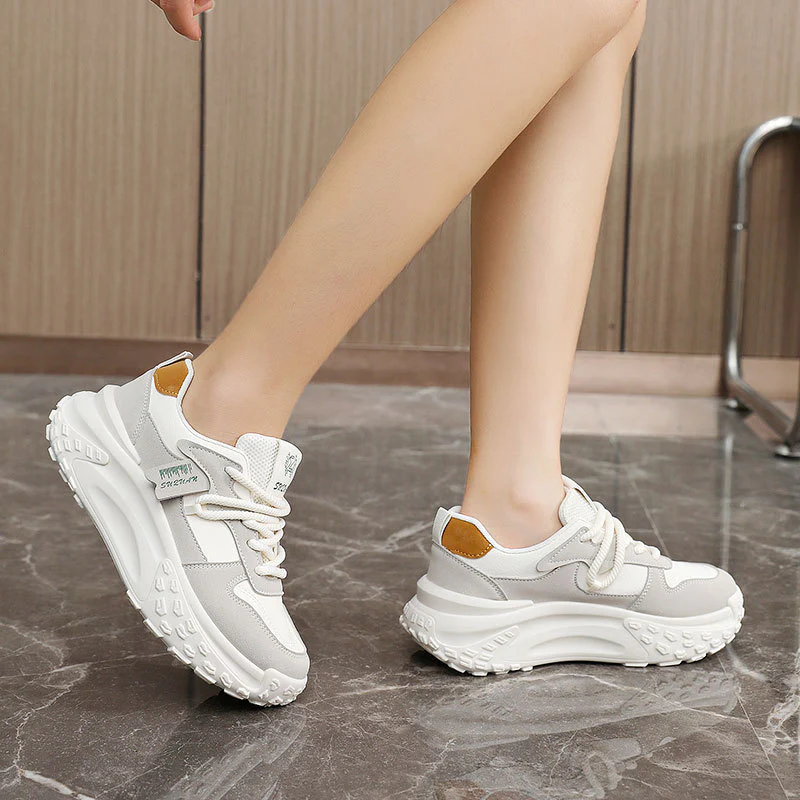 Damen modische Chunky Sneakers mit atmungsaktivem Mesh-Obermaterial Heidi Mode - Image 4