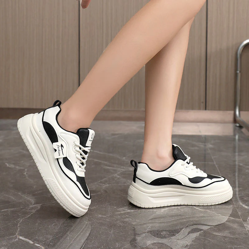Damen modische chunky Sneakers mit atmungsaktivem Obermaterial und bequemer Dämpfung Heidi Mode - Image 4