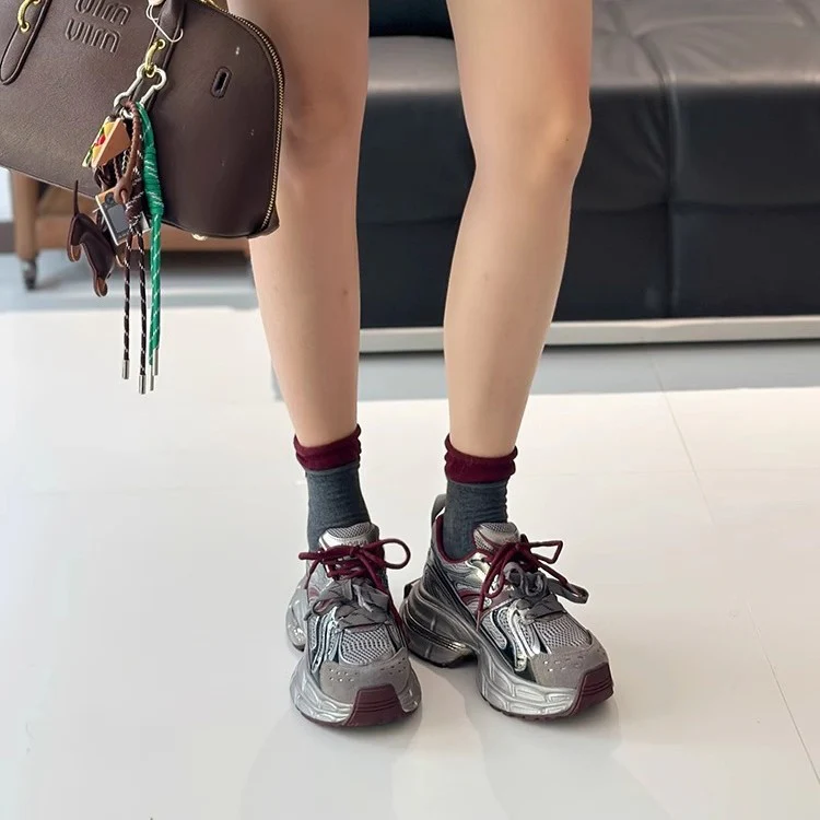 Damen Modische Chunky Sneakers mit dämpfender Sohle und atmungsaktivem Obermaterial Heidi Mode - Image 2