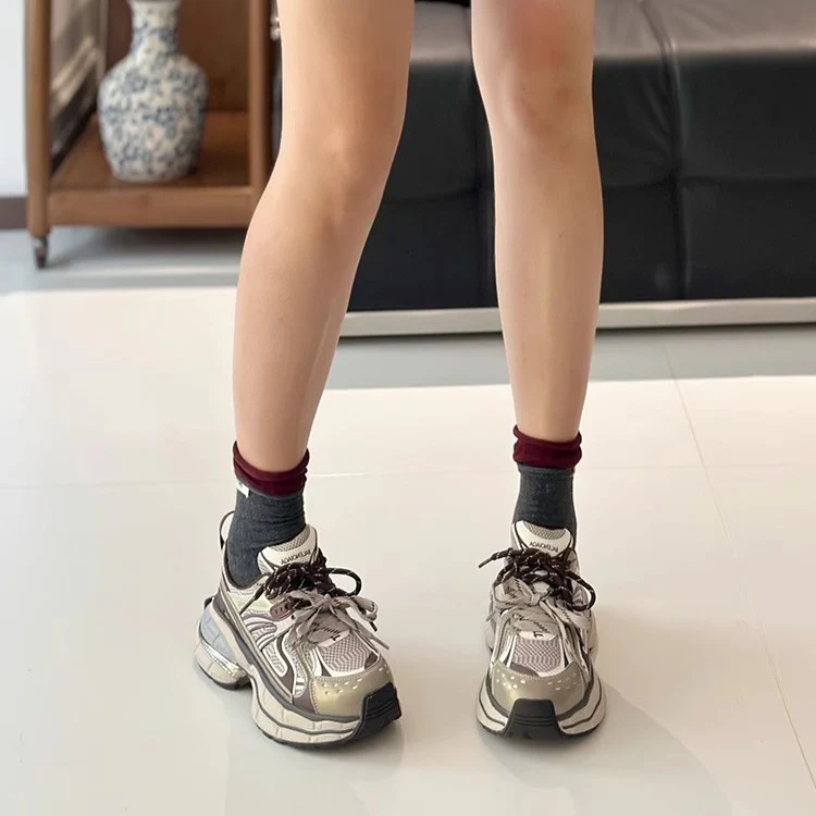 Damen Modische Chunky Sneakers mit dämpfender Sohle und atmungsaktivem Obermaterial Heidi Mode - Image 3