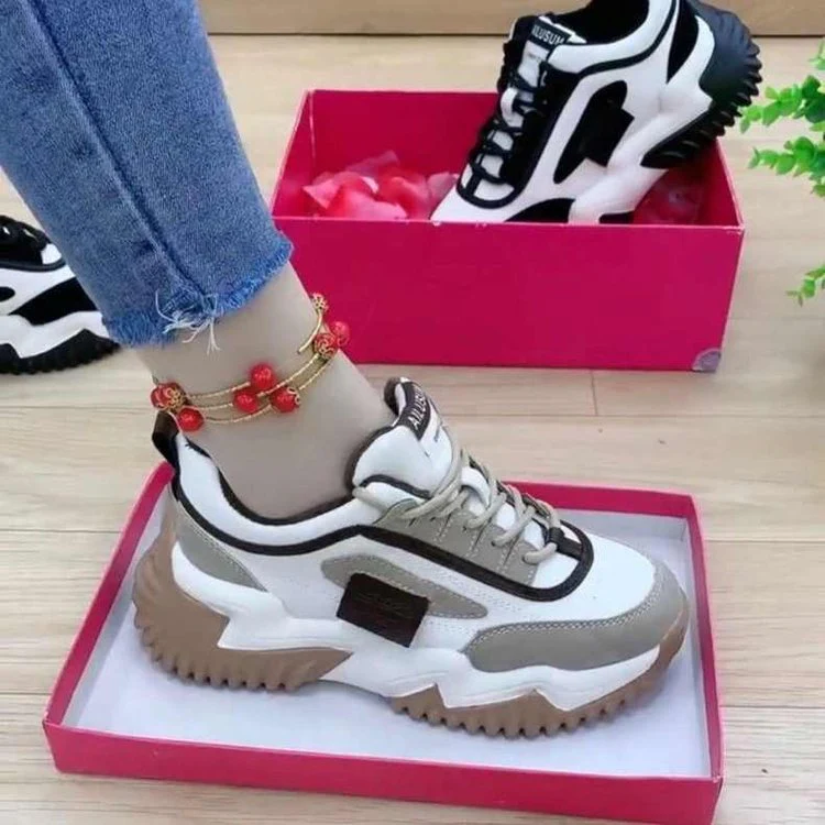 Damen Modische Chunky Sneakers mit einzigartigem Sohlendesign Heidi Mode