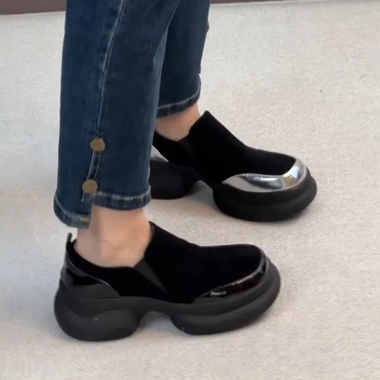 Damen modische Chunky Sneakers mit elastischem Obermaterial und markanter Sohle Heidi Mode - Image 2