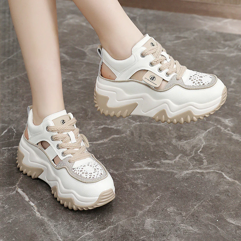 Damen Modische Chunky Sneakers mit luftdurchlässigem Obermaterial Heidi Mode - Image 3