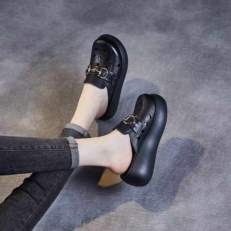 Damen Modische Clogs mit elegantem Schnallen-Design Heidi Mode - Image 2