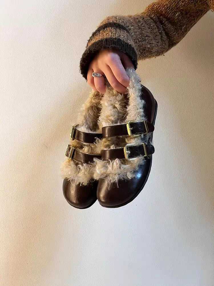 Damen modische Clogs mit kuscheligem Innenfutter und zwei verstellbaren Riemen Heidi Mode - Image 6