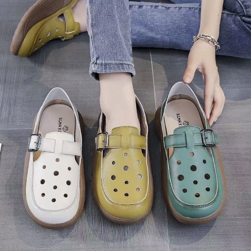 Damen modische Clogs mit praktischer Schnalle Heidi Mode