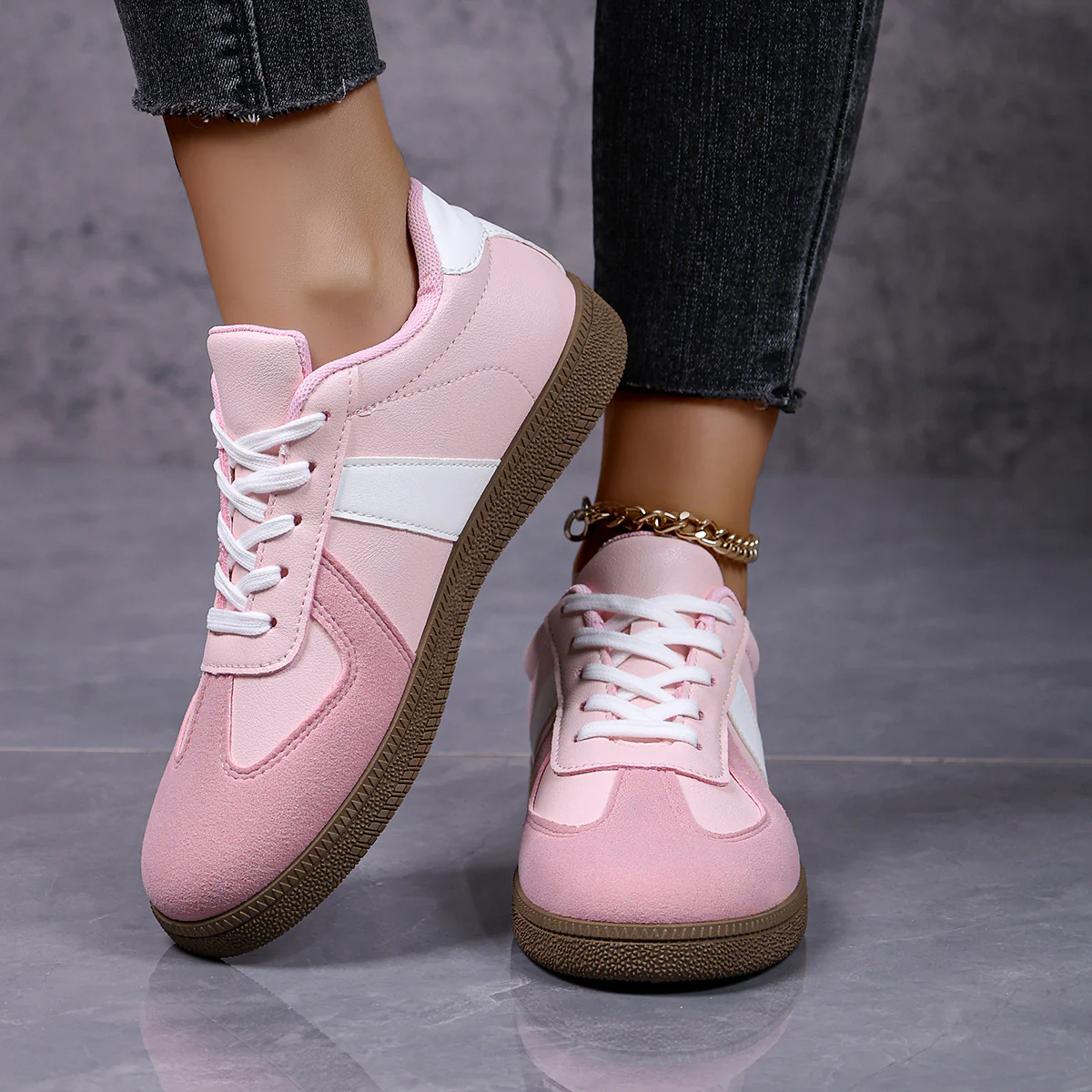 Damen modische Freizeitsneaker mit atmungsaktiver Oberflächenstruktur Heidi Mode - Image 3