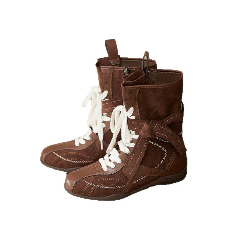 Damen modische Freizeitstiefel mit stylishen Schnürdetails und hohem Komfort Heidi Mode - Image 5