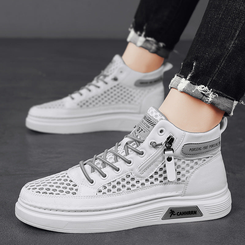 Damen modische High-Top Sneakers mit atmungsaktivem Netzdesign und rutschfester Laufsohle Heidi Mode - Image 7