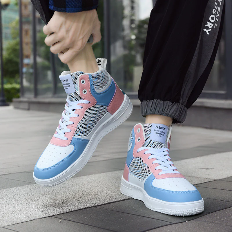 Damen Modische High-Top Sneakers mit atmungsaktiver Mesh-Oberfläche und dämpfender Sohle Heidi Mode - Image 3