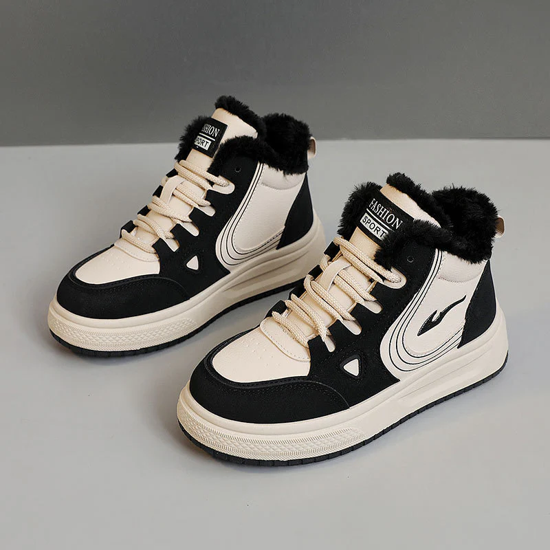 Damen modische High-Top Sneakers mit kuscheligem Fleecefutter und rutschfester Sohle Heidi Mode - Image 6