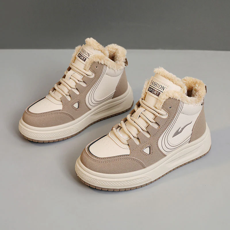 Damen modische High-Top Sneakers mit kuscheligem Fleecefutter und rutschfester Sohle Heidi Mode - Image 7