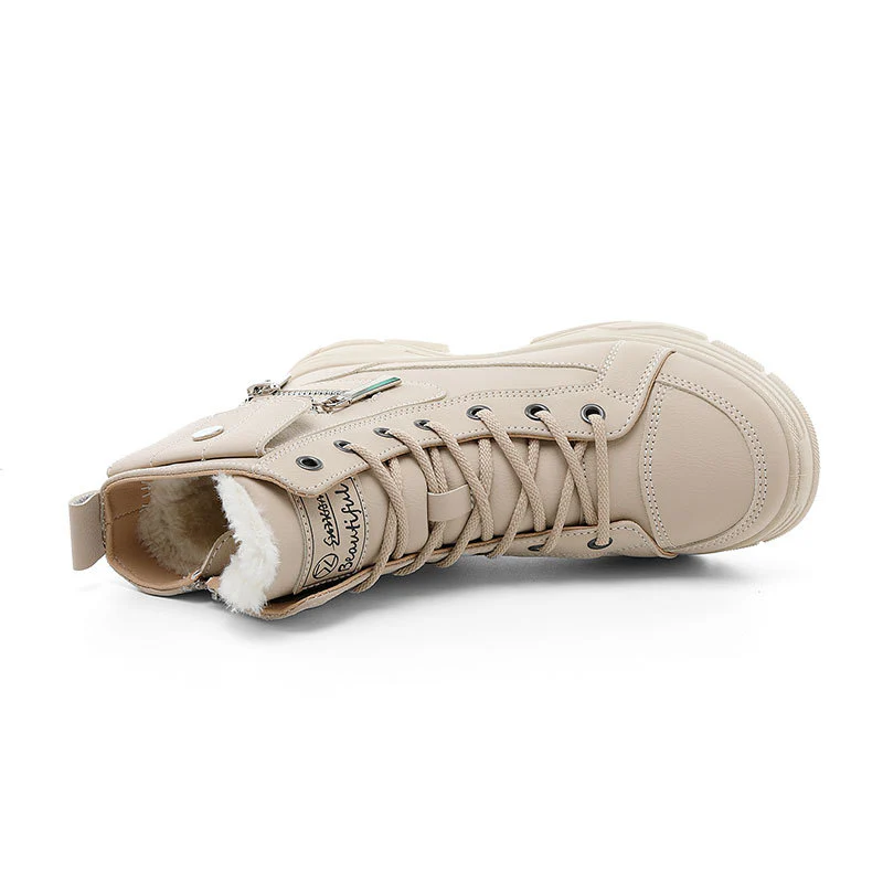 Damen modische High-Top Sneakers mit seitlichem Reißverschluss und dämpfender Laufsohle Heidi Mode - Image 2