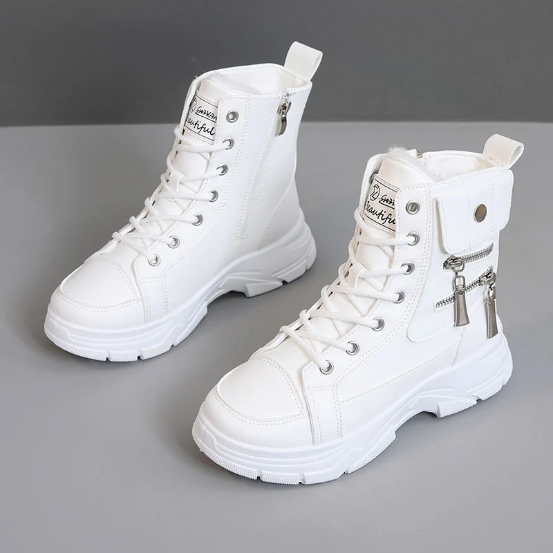 Damen modische High-Top Sneakers mit seitlichem Reißverschluss und dämpfender Laufsohle Heidi Mode - Image 6
