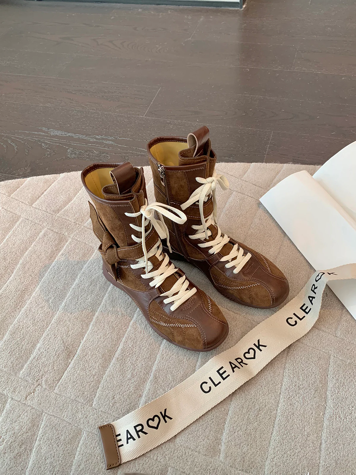 Damen modische High-Top Stiefel mit trendiger Schnürung und luxuriösem Innenfutter Heidi Mode - Image 7