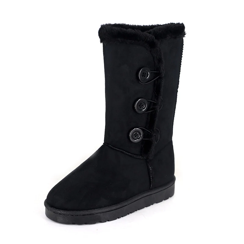 Damen modische Kurzstiefel mit wohligem Kunstfell und stilvollen Knopf-Details Heidi Mode - Image 5