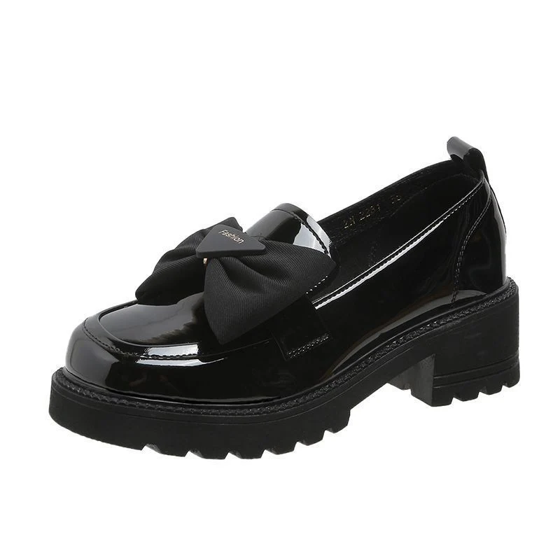 Damen modische Lack-Schuhe mit dekorativem Schleifenakzent und rutschfester Sohle Heidi Mode - Image 5