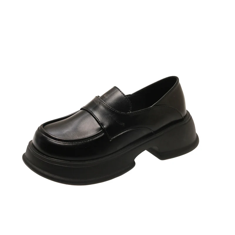 Damen modische Loafers mit dickem Plateau-Heel und elegantem Lederfinish Heidi Mode - Image 5