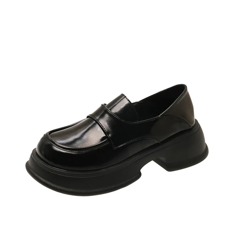 Damen modische Loafers mit dickem Plateau-Heel und elegantem Lederfinish Heidi Mode - Image 7