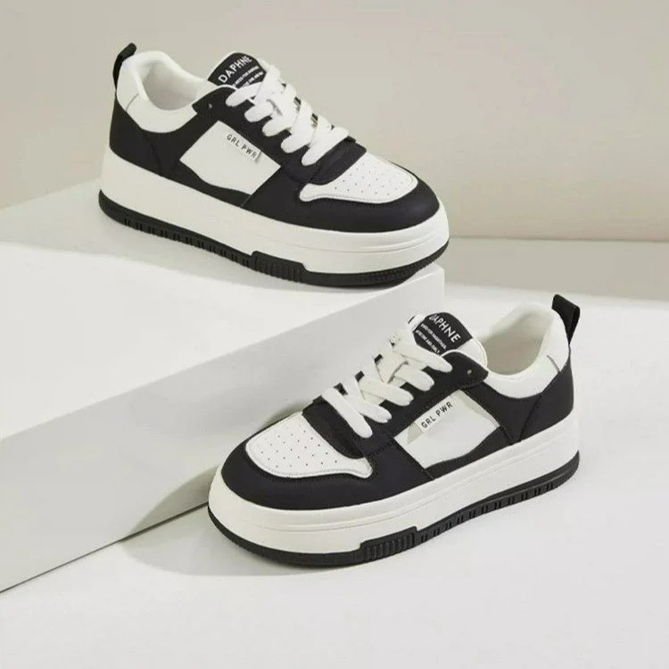 Damen Modische Lockere Sneakers mit hoher Sohle und atmungsaktiver Leder-Oberfläche Heidi Mode - Image 3