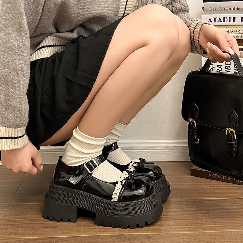 Damen Modische Mary Jane Schuhe mit dekorativer Schleife und robuster Plateau-Sohle Heidi Mode - Image 6