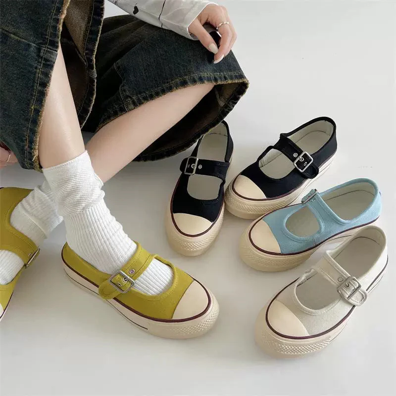 Damen Modische Mary Jane Schuhe mit verstellbarem Riemen und weicher Sohle Heidi Mode