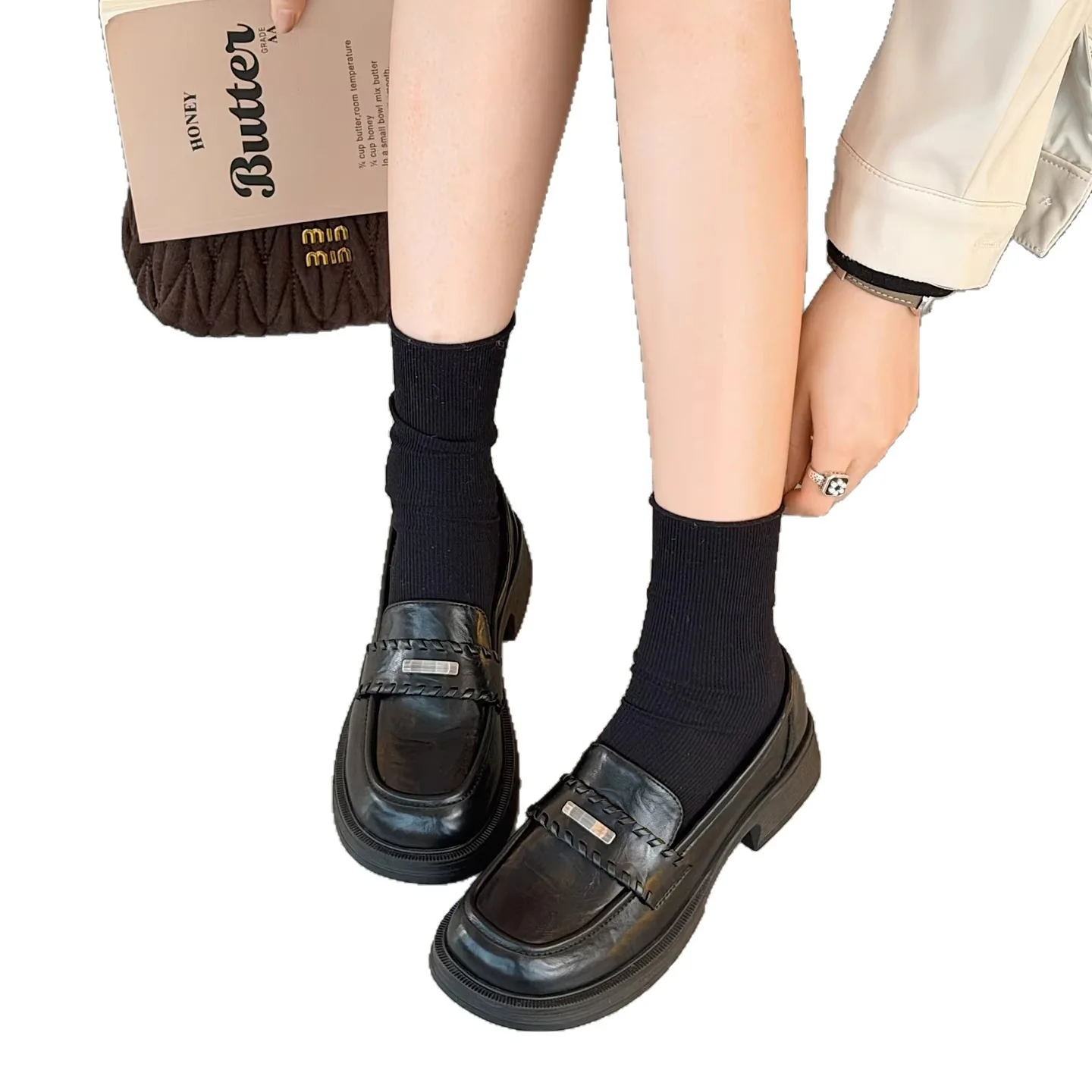 Damen modische Mokassins mit eleganten Ziernähten und bequemer Sohle Heidi Mode - Image 5