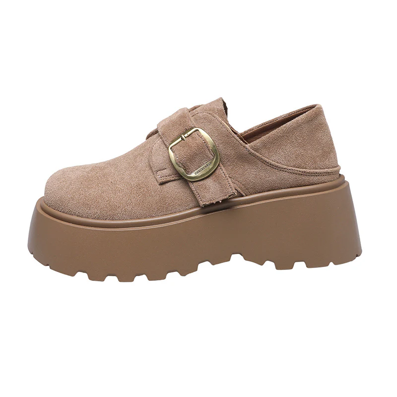 Damen Modische Mokassins mit robustem Plateau und verstellbarem Riemen Heidi Mode - Image 7