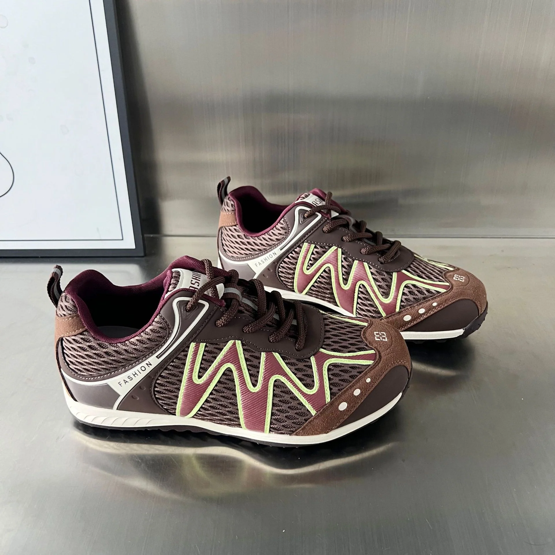 Damen modische Outdoor-Sneakers mit atmungsaktiver Mesh-Oberfläche und rutschfester Sohle Heidi Mode - Image 5