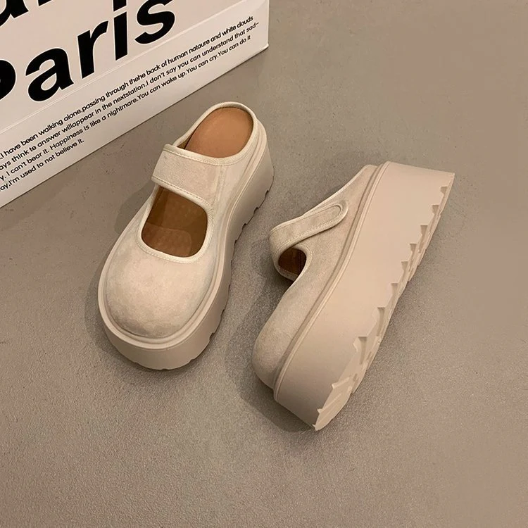 Damen Modische Plateau-Clogs mit glänzendem Detail und rutschfester Sohle Heidi Mode - Image 2